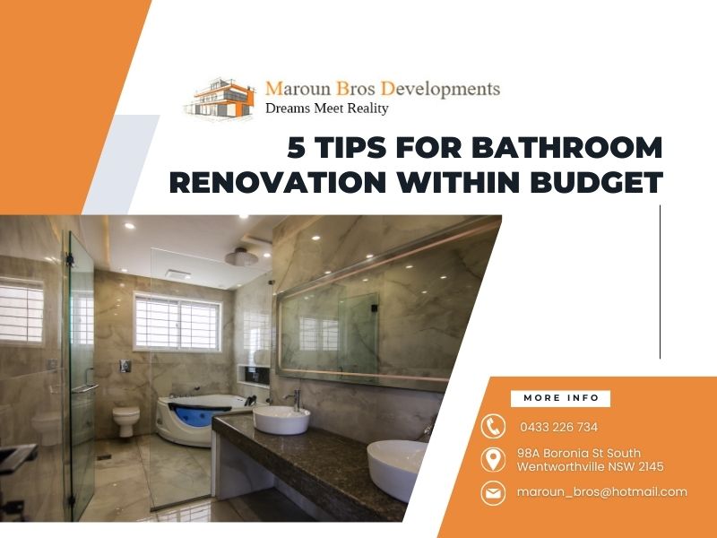 5 Tips For Bathroom Renovation Within Budget