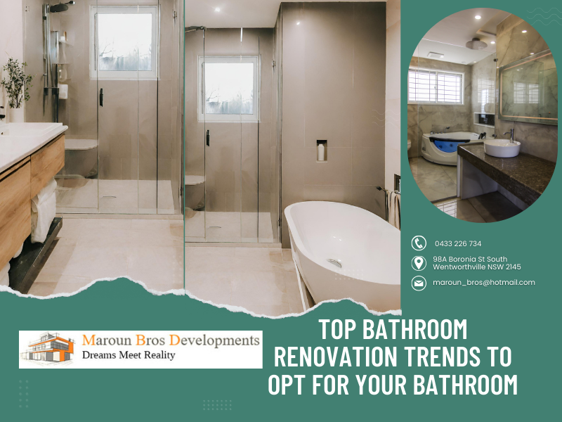 Top Bathroom Renovation Trends To Opt For Your Bathroom